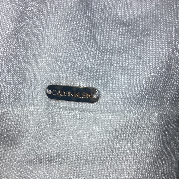 what ;  calvin klein long dress turtleneck blouse in the color white 🦷 - Picture 3 of 10